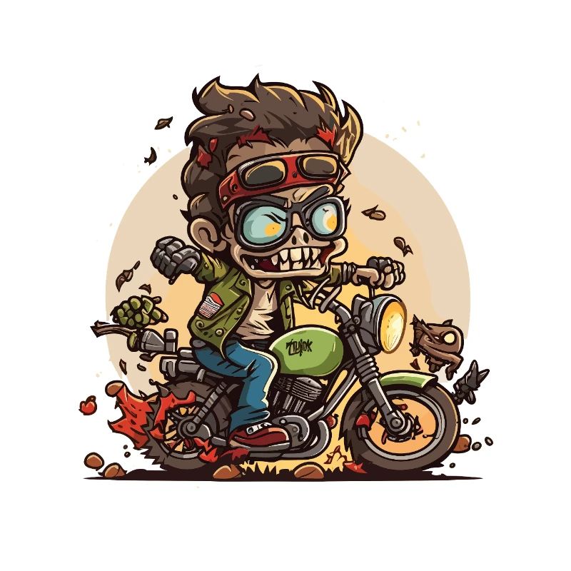 Motoskelett im Herbst