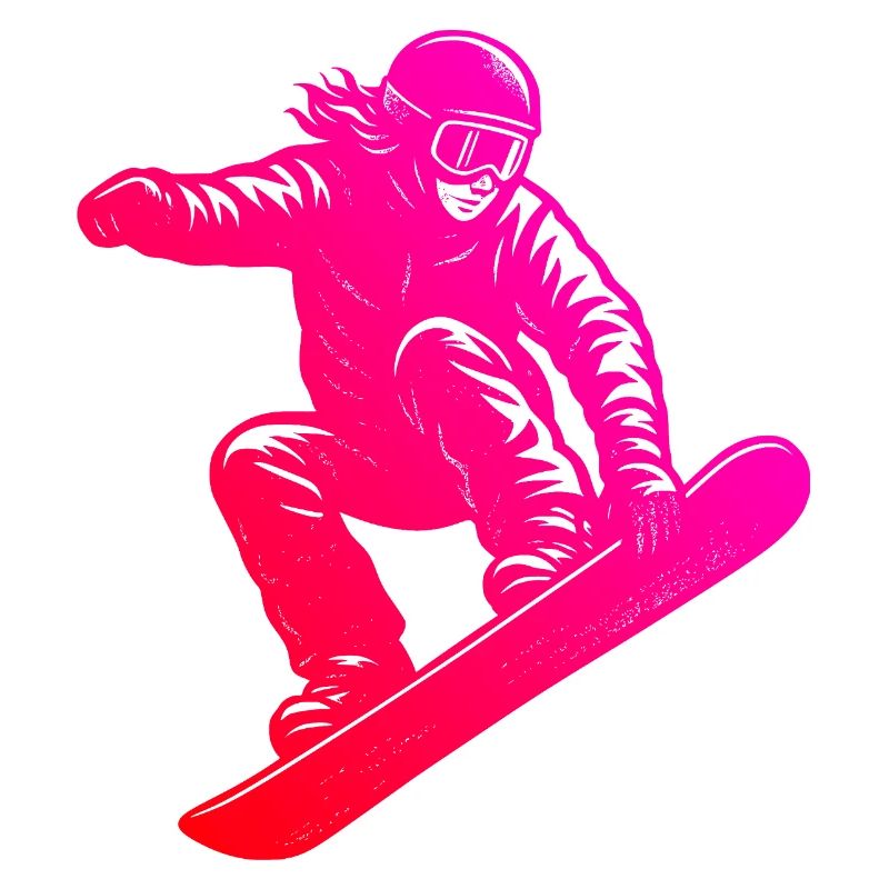 Klassisches Snowboard Motiv