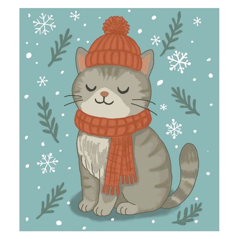 Cozy Winter Cat