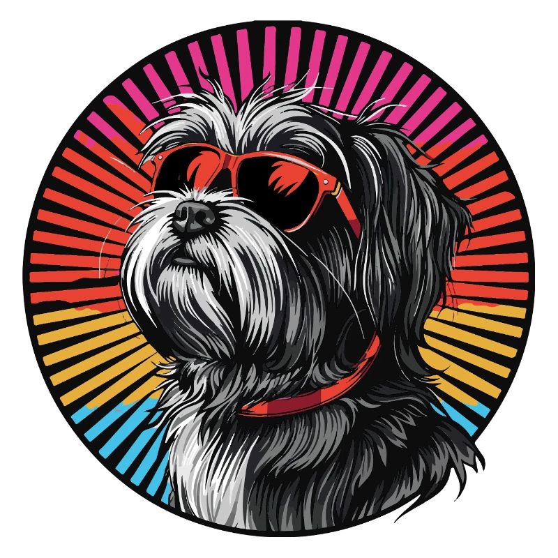 Sonnenbrillenhund Retro Radial