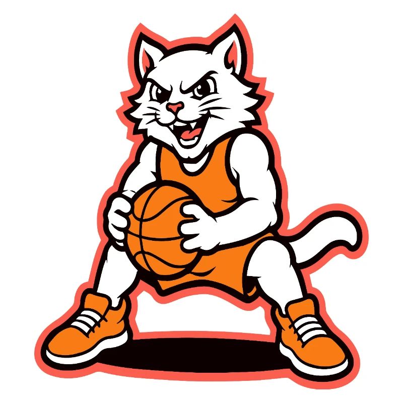 Wildcat-Basketball-Dribbel-Maskottchen