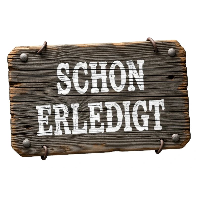 Already done – rustic workshop sign