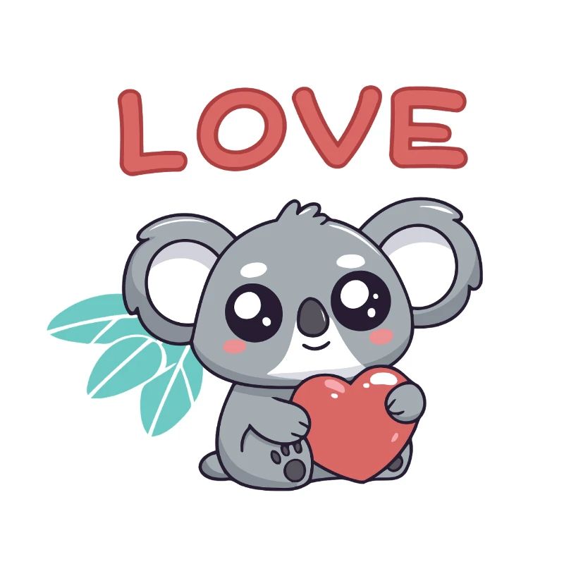 Koala-Herz-Liebe Kawaii