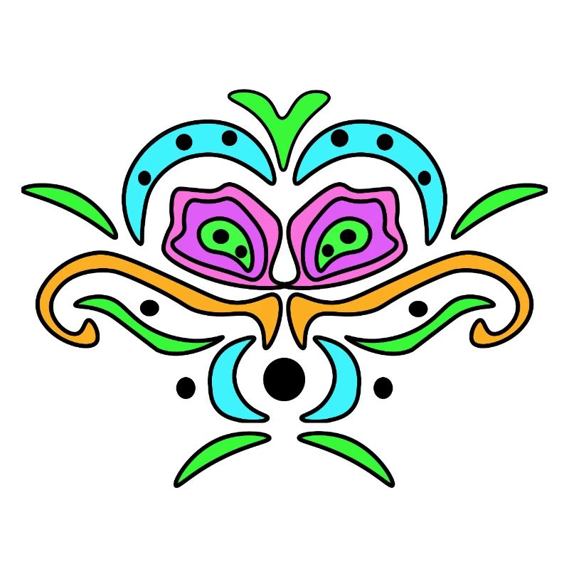 Farb-Mandala Maske