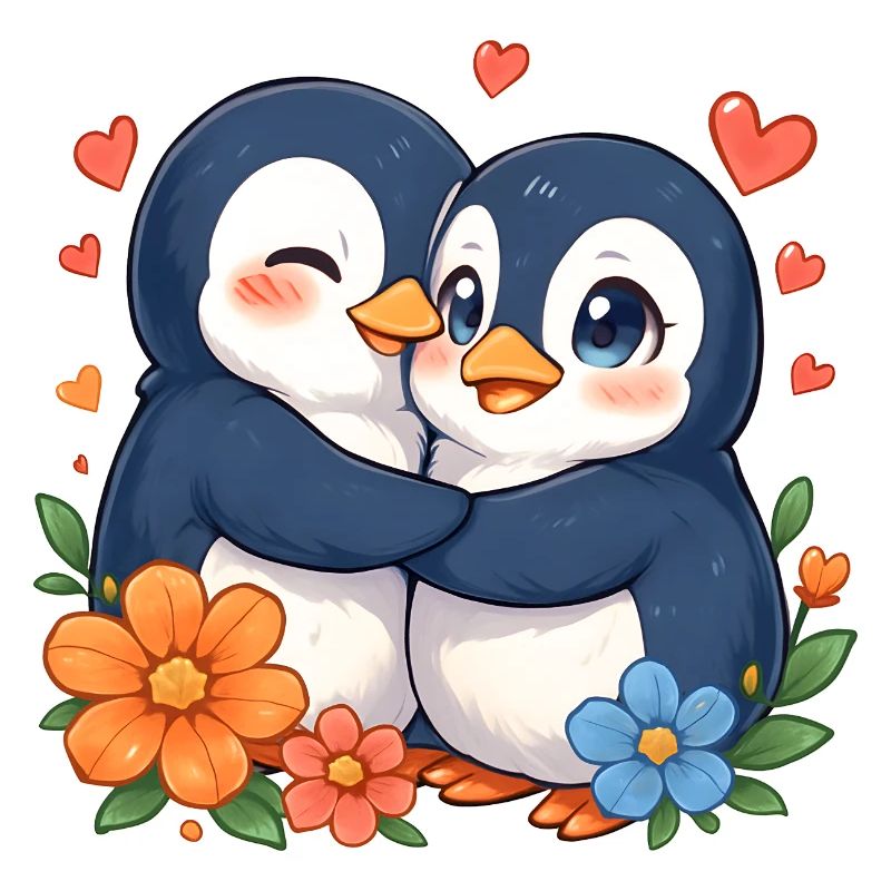 Kuschelpinguine Liebesduo