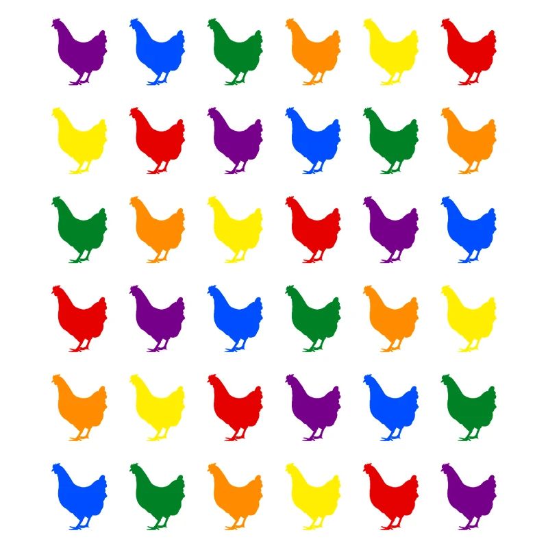 Regenbogen Hühner
