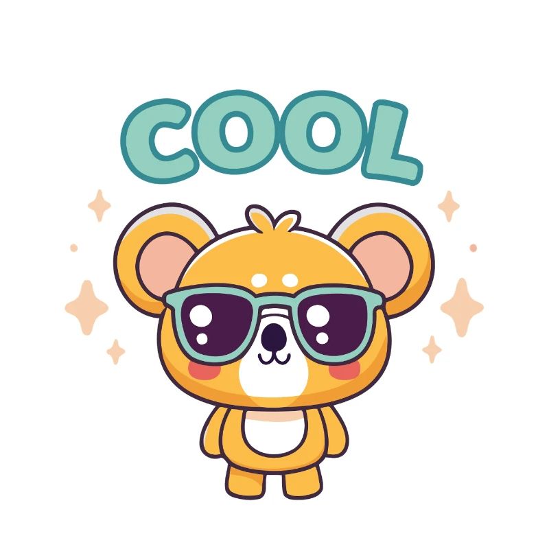 Coole Teddybär-Retro-Brille