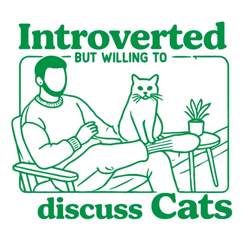 Introvertiert, aber bereit, mit Katzen zu plaudern