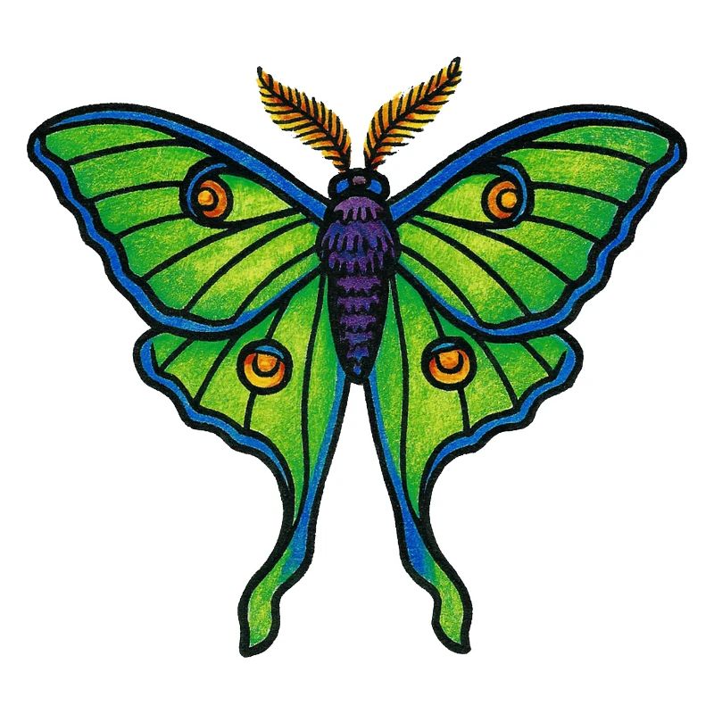 Fleur ailée de papillon vert néon