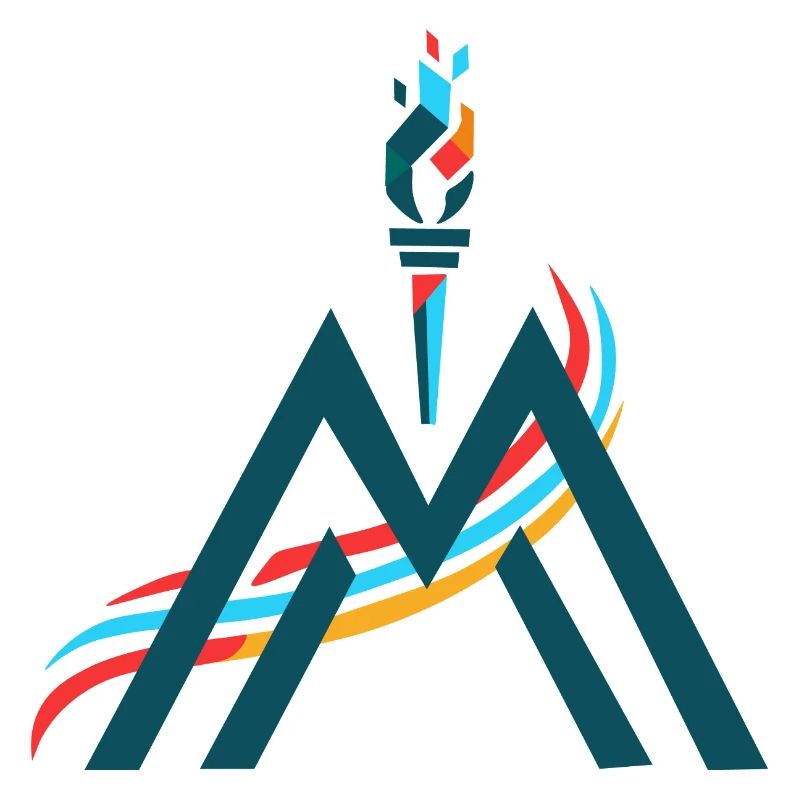 Gipfelflamme Bergsymbol