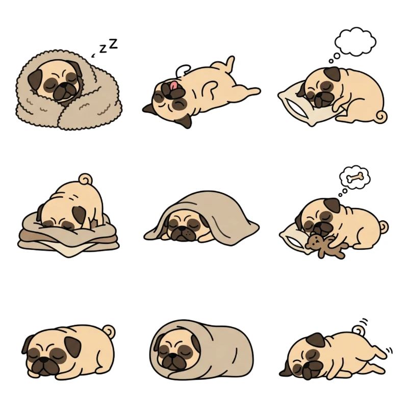 Sleeping Pug Nine Cute Pug Sleeping Poses