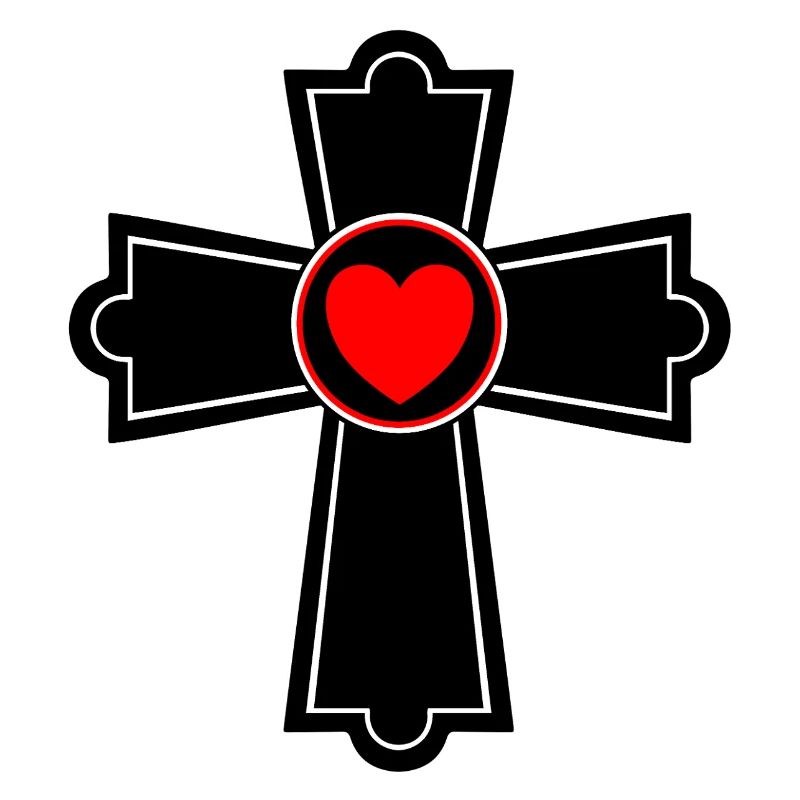 Kreuz mit Herz 