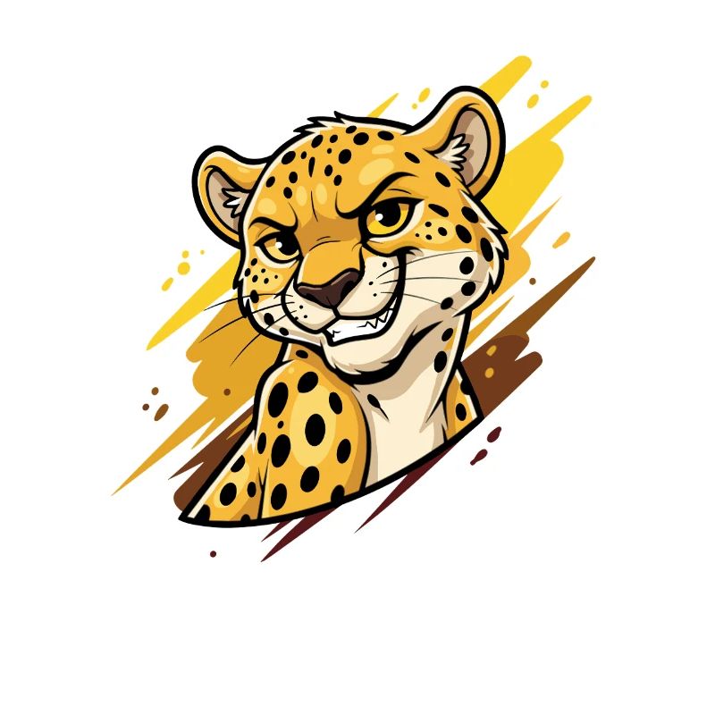Leopardenkopf mit Farbschimmer