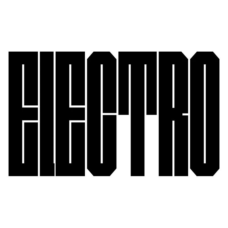 Elektro-Musiktypografie-Design