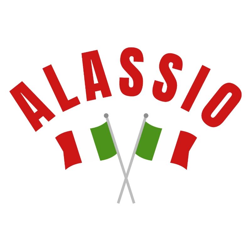 Alassio-Italien-Flaggen