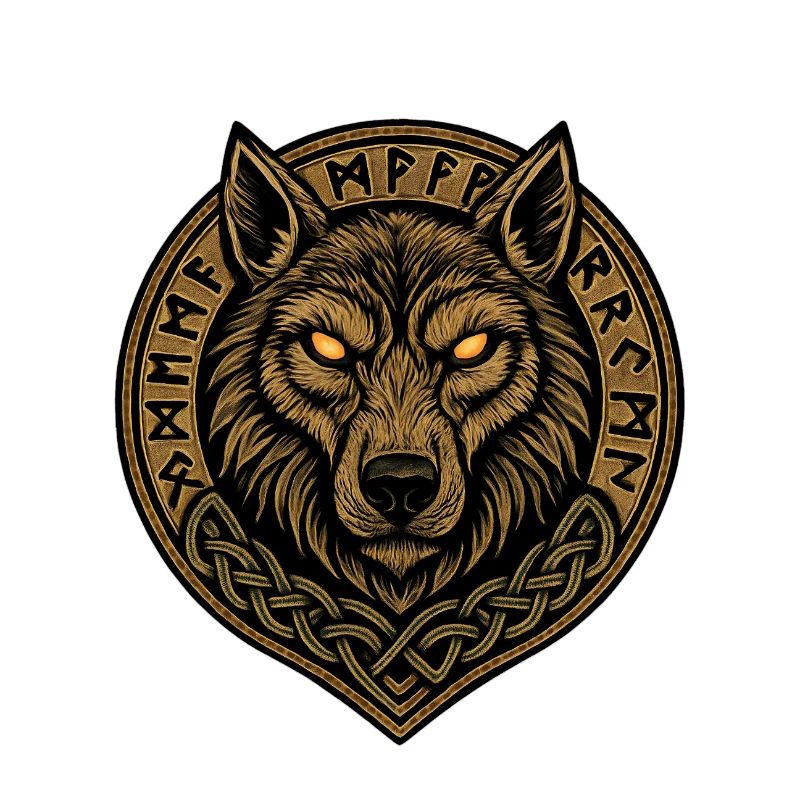 Wolfsmedaillon Runenwappen