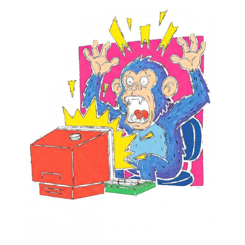 Affen-Alarm am Computer
