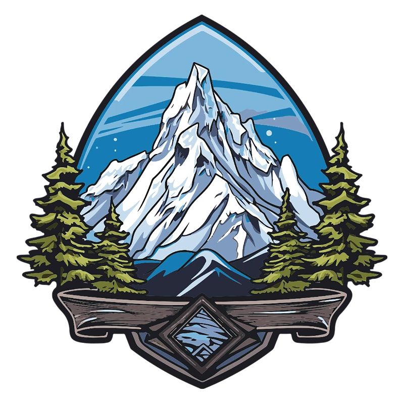 Summit Light Mountain Landscape Badge