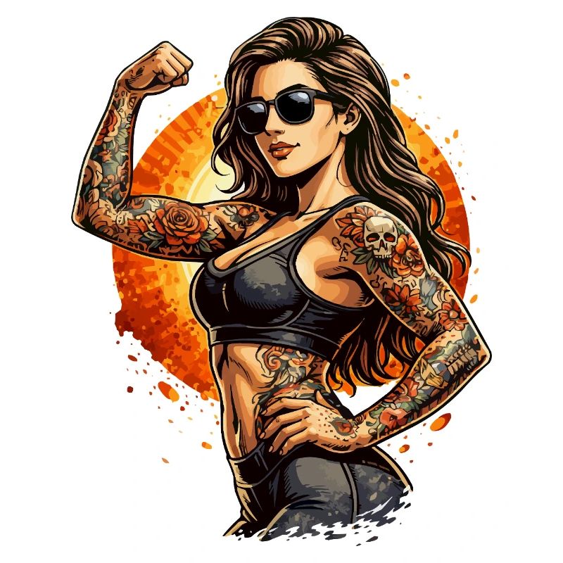 Tattoo-Workout Frau