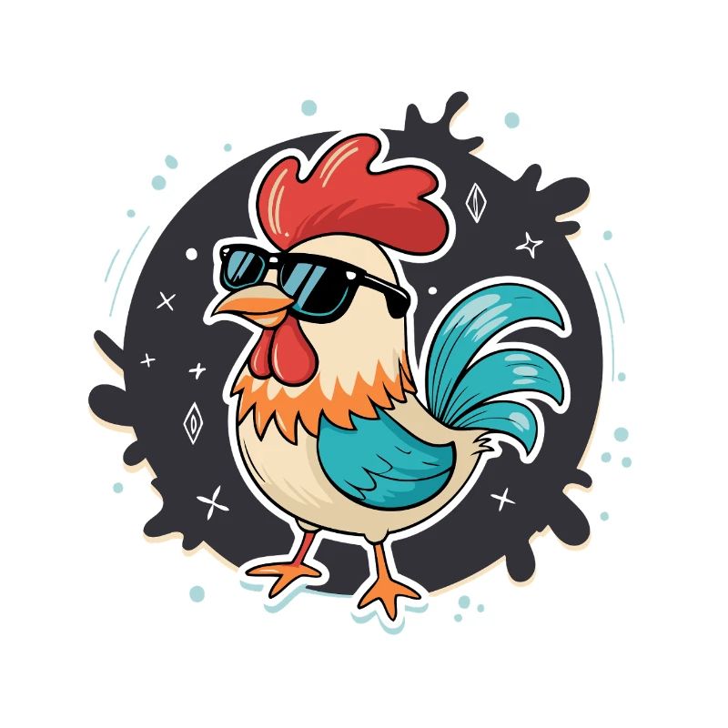 Rooster Stylish Retro-Brille