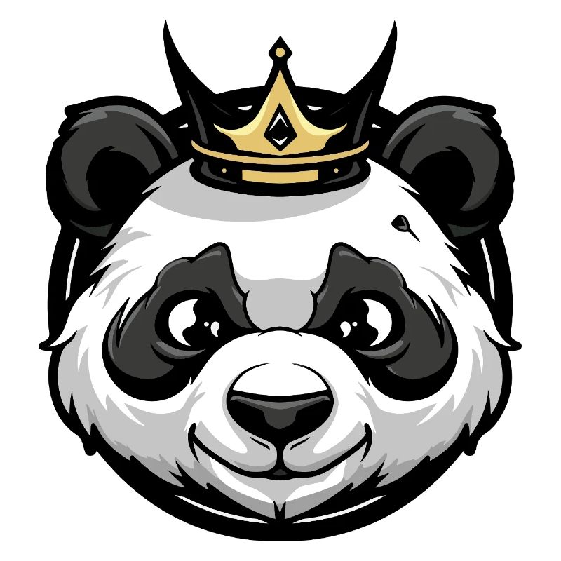 Panda Kopf Krone