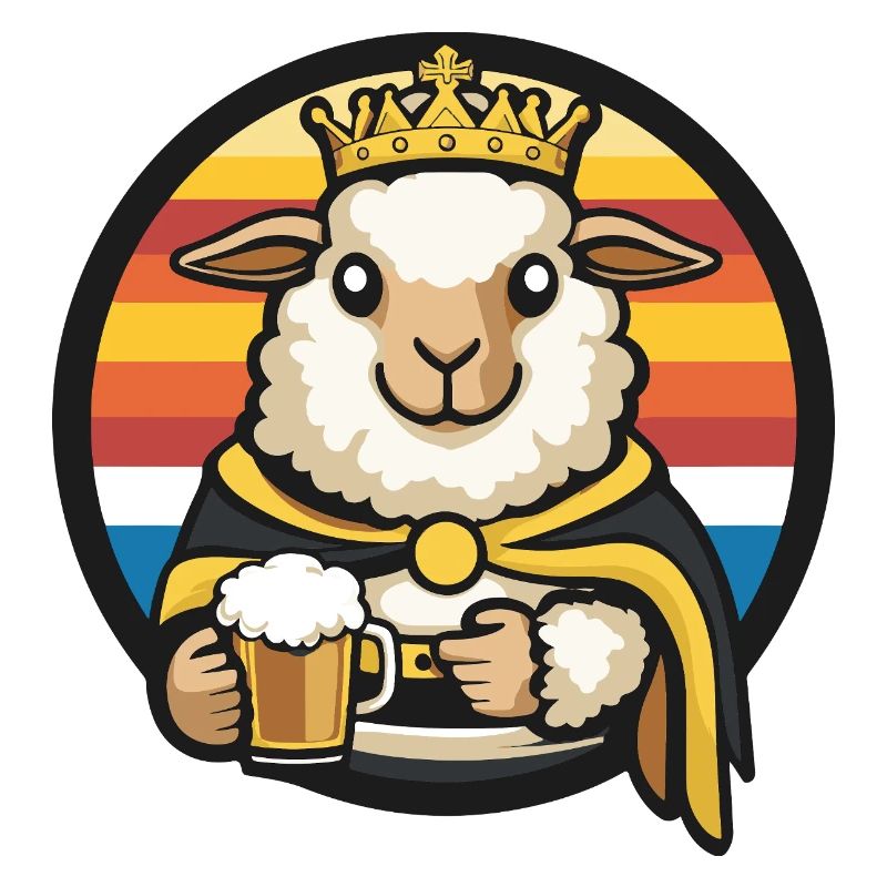 Schaf Bier Lustig