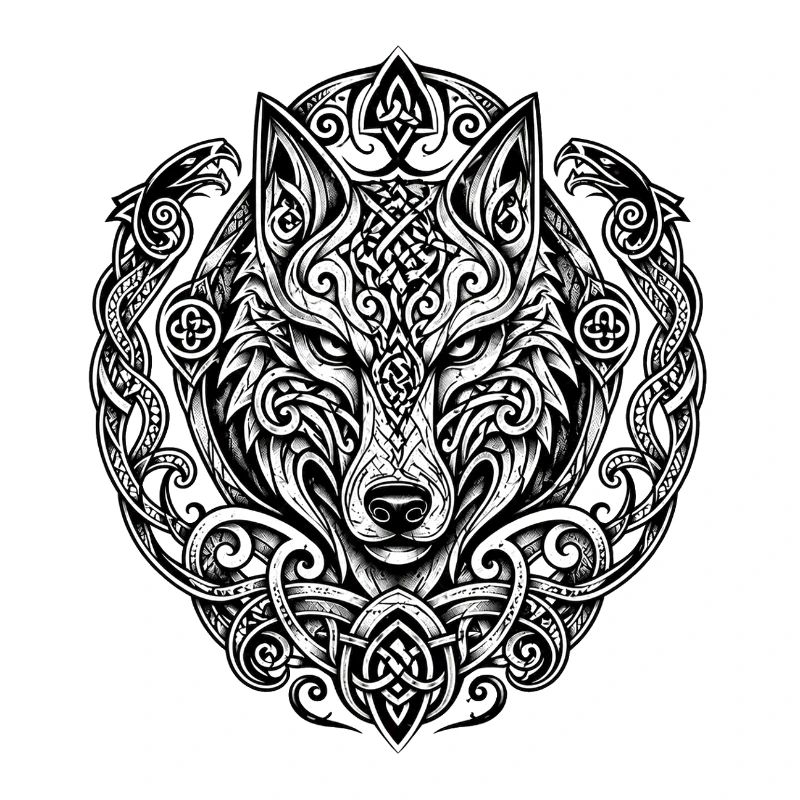 Knotenkunst Wolfskopf