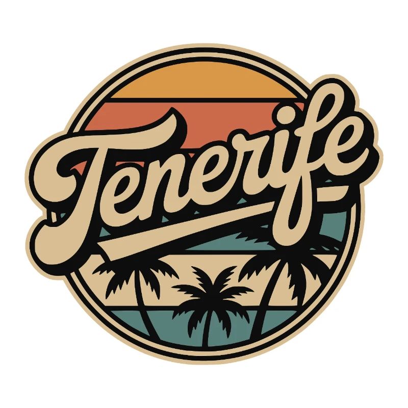 Tenerife Retro Sonnenuntergangsdesign