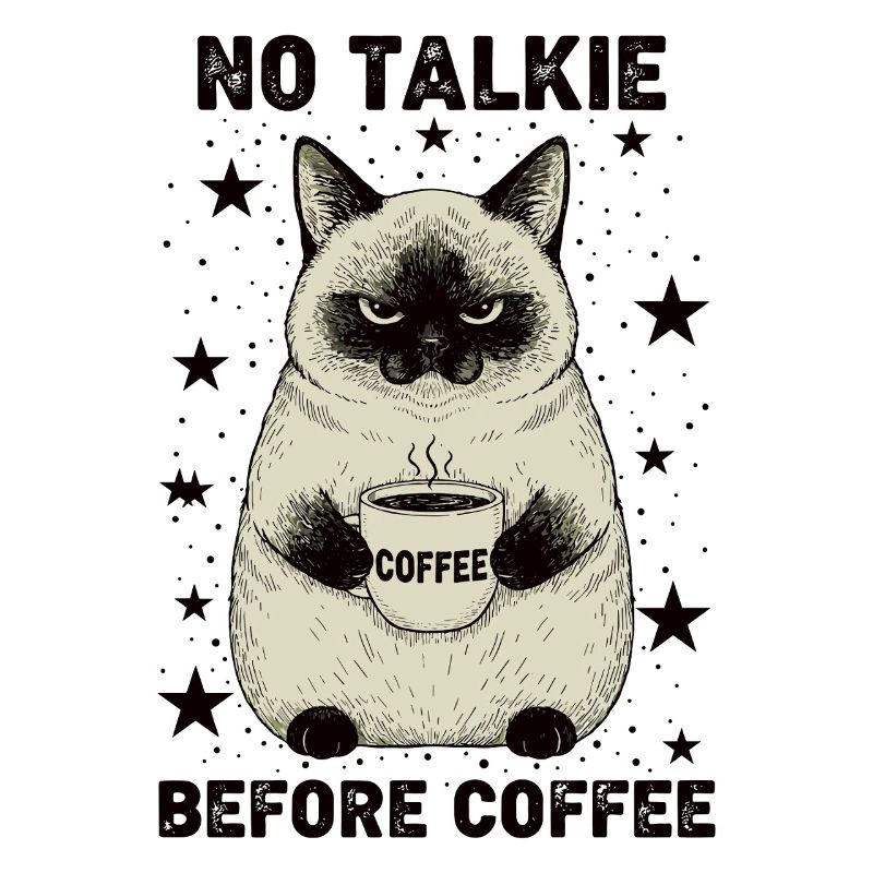 Pas de conversation devant un chat amateur de café