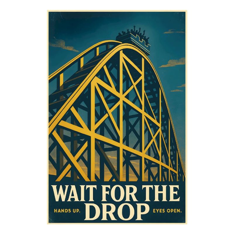 Warte auf den Drop | Achterbahn Thrill