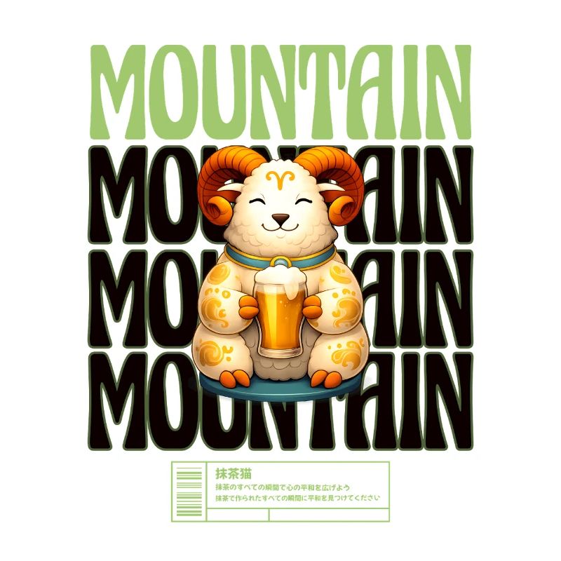 Biertrinkender Bergramm Motiv