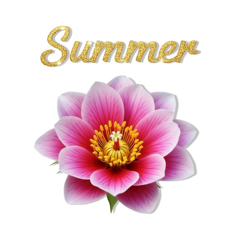 Sommerblüte Goldschrift