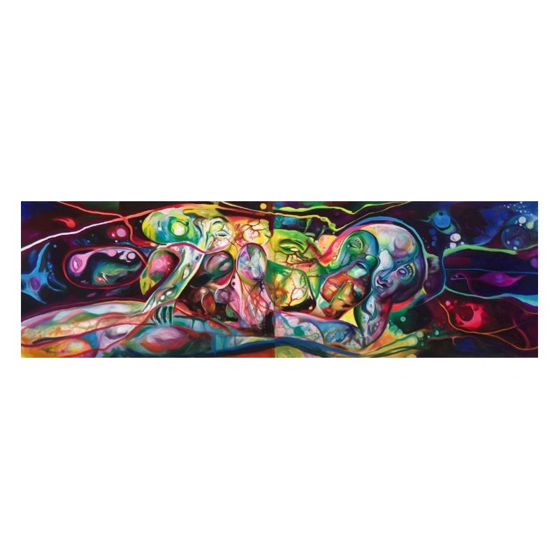 Vivid Faces in Neon Graffiti