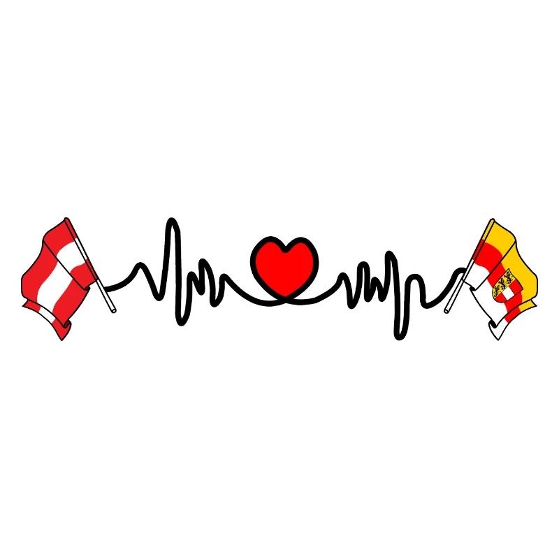 Kärnten Drapeaux Battements de cœur