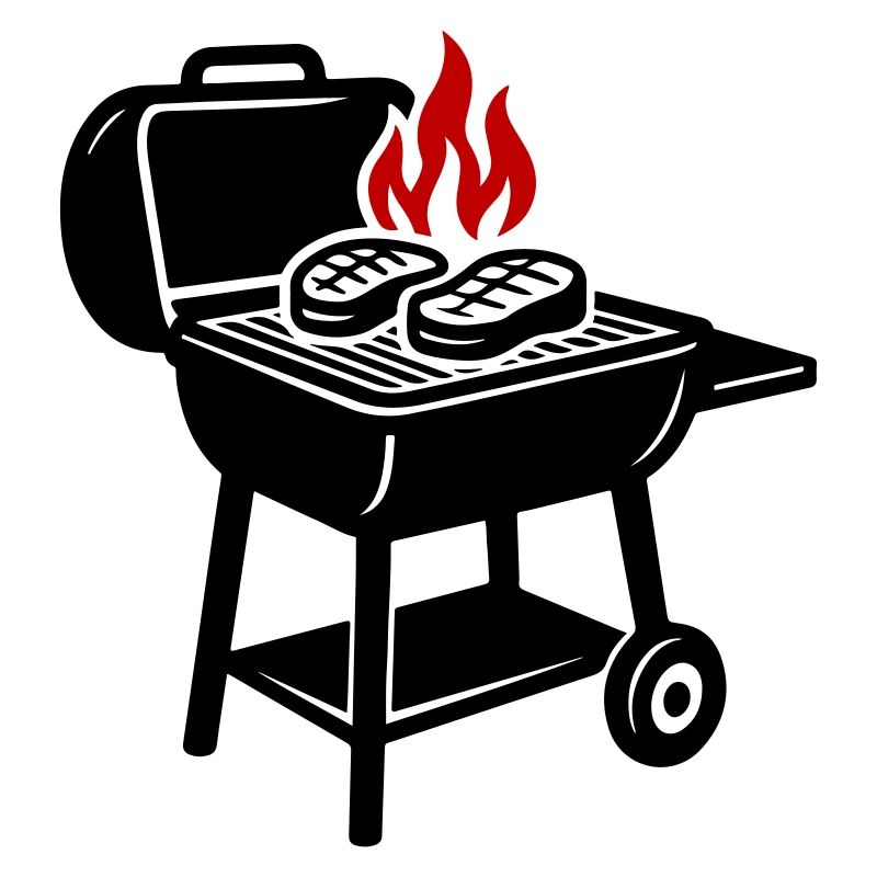 Grilling Steak Flame