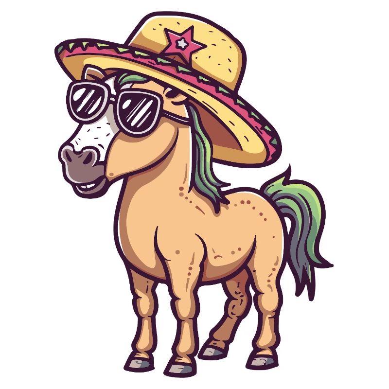 Pferd Lustig Sombrero