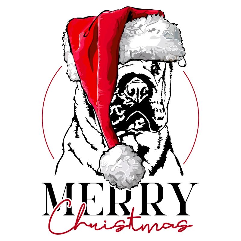 Santa SHAR Î.-P.-É. Joyeux Noël Chiens Wilsigns