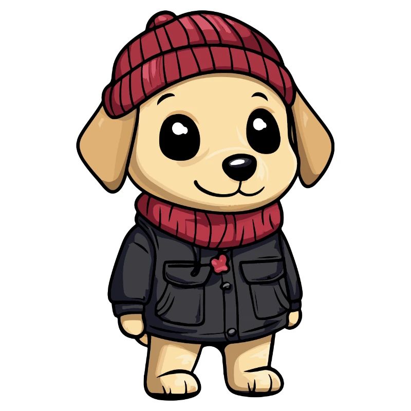 Labrador Hund Winter