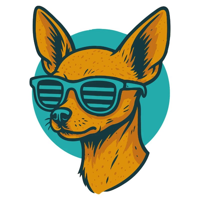 Chihuahua Sonnenbrille Retro