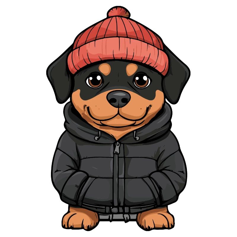 Rottweiler Hund Winter