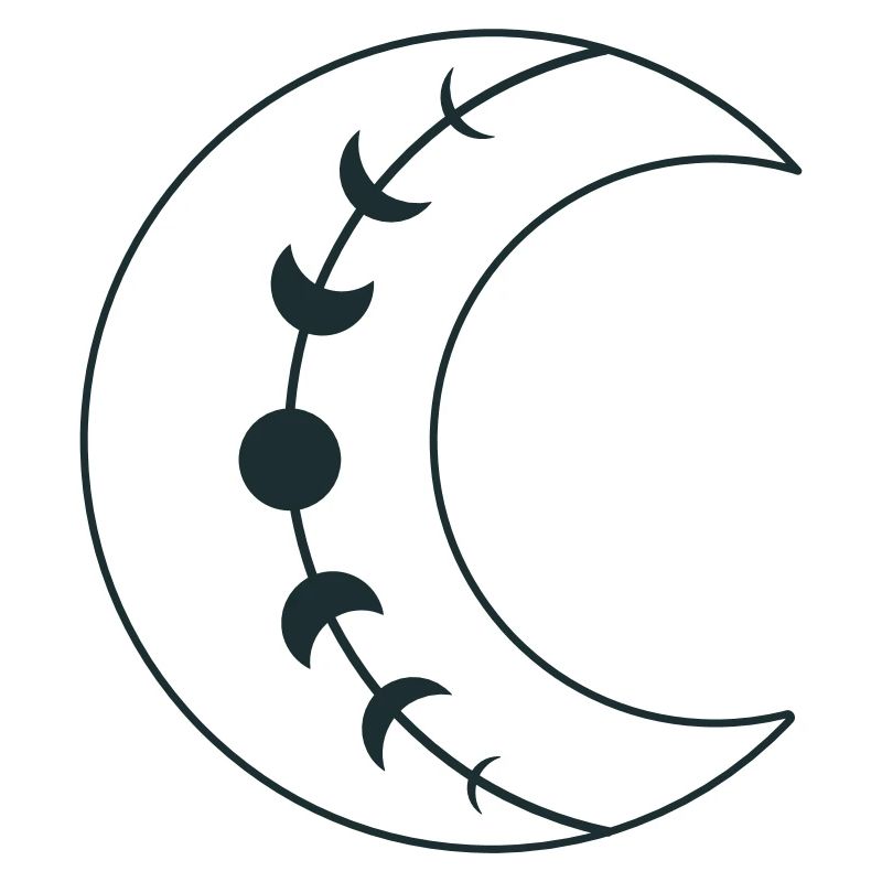 Große einzelne BOHO-Halbmondphasen