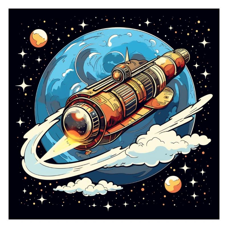 Raketenflug durchs All