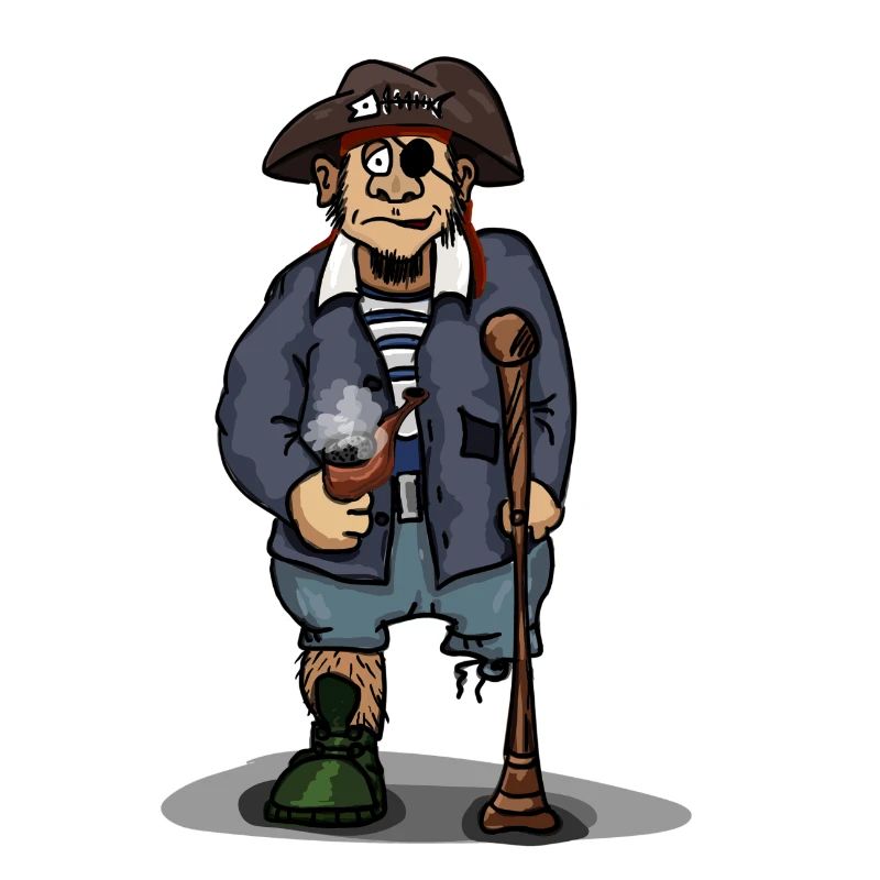Pirate avec une jambe de bois idée cadeau eyepatch