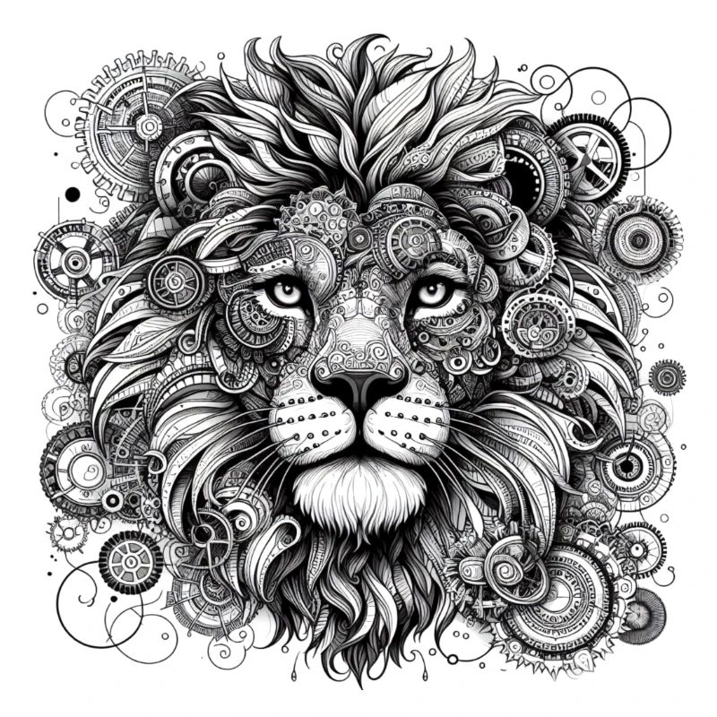 Lion steampunk