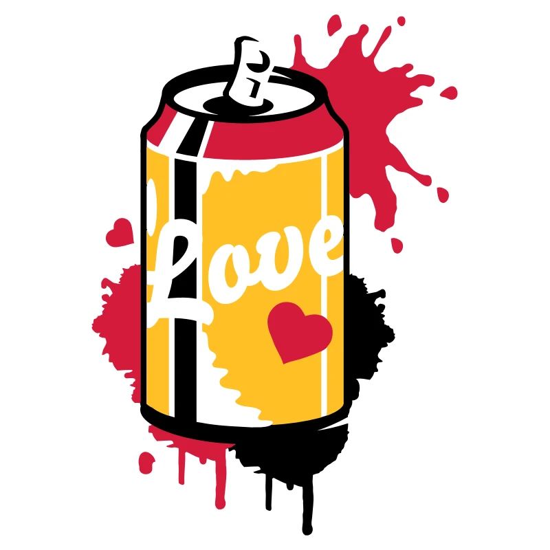 canette de soda ouverte dans un style graffiti