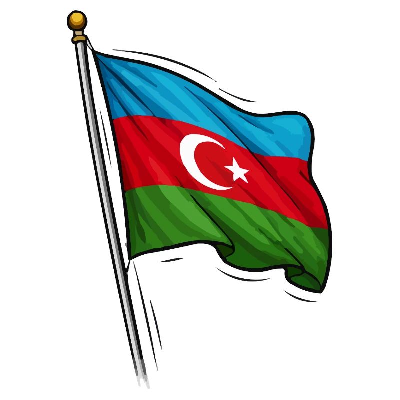 Aserbaidschan Flagendesign