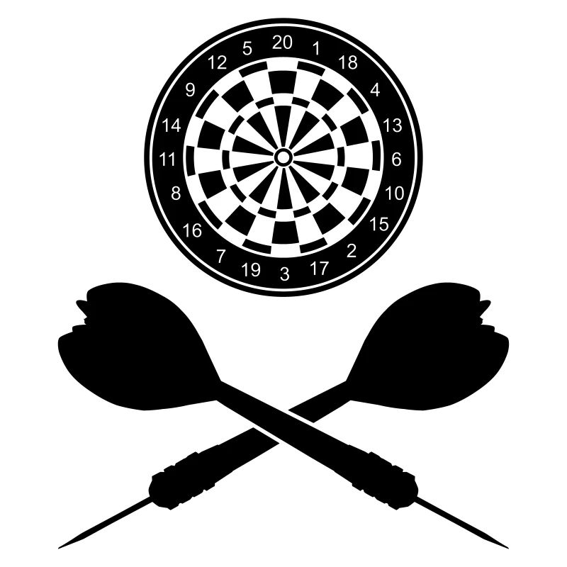 Gekreuzte Dartpfeile