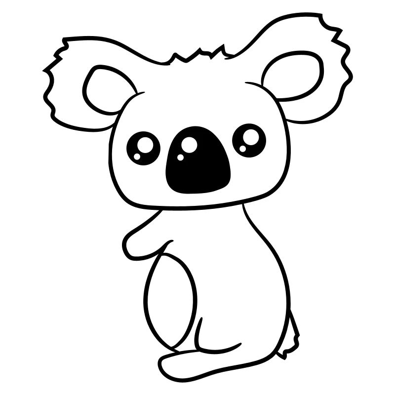 doux petit koala mignon détient sur