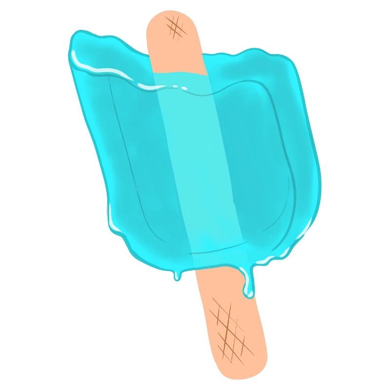 Blue popsicles
