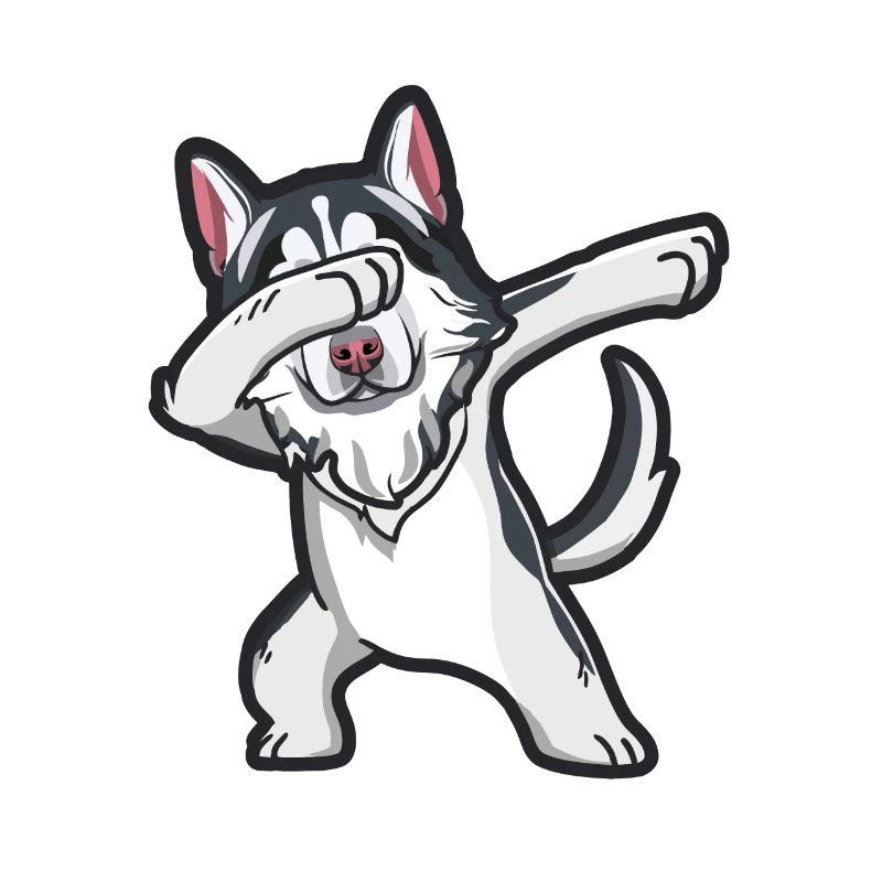 Husky dabbing